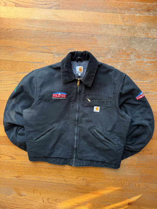 Faded Black Carhartt Detroit Jacket - Large