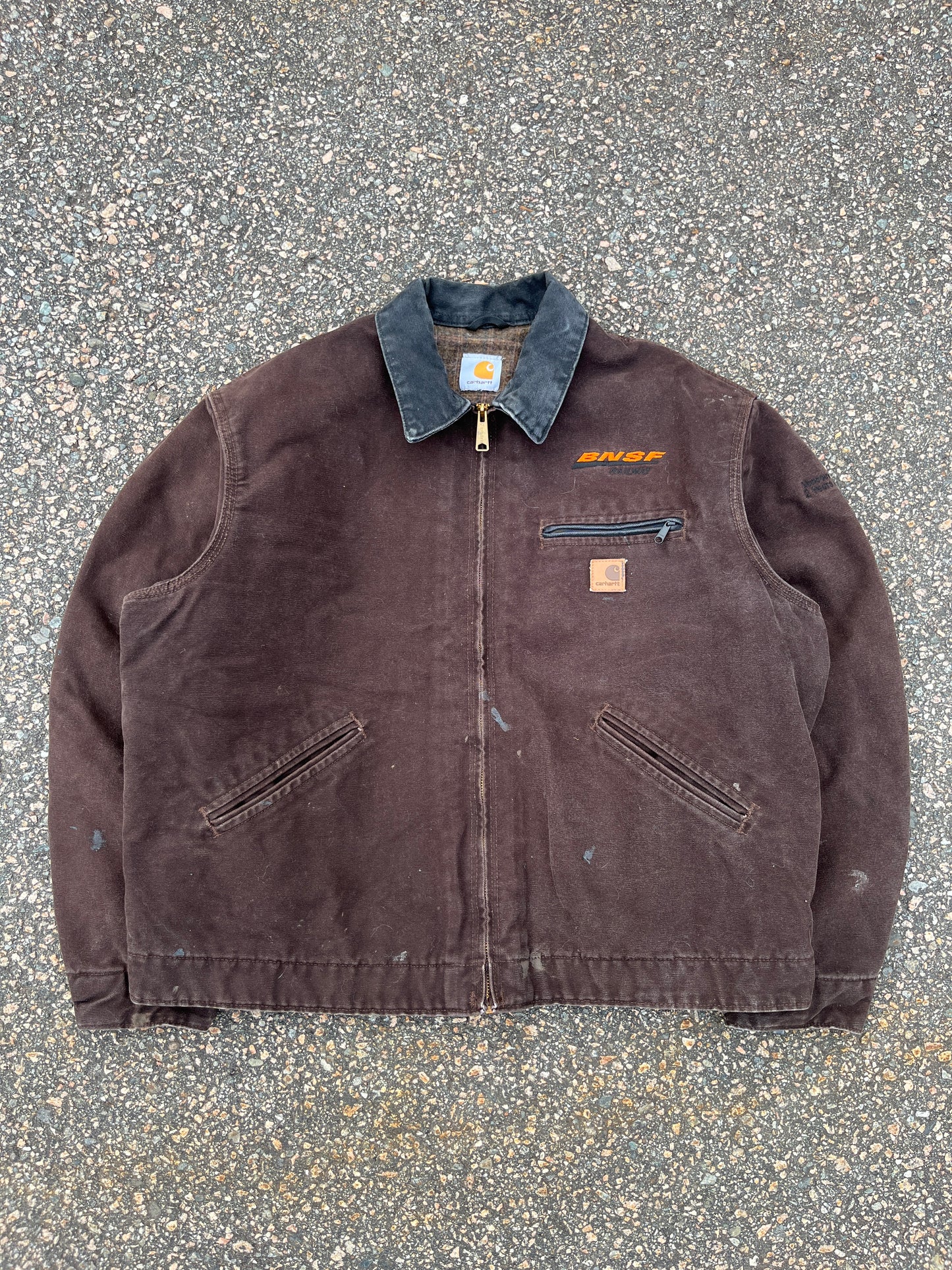 褪色棕色 Carhartt Detroit 夹克 - 宽松大码