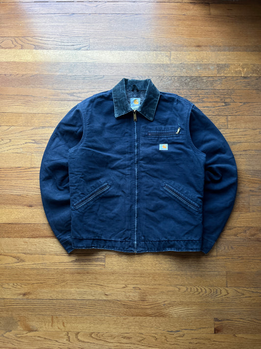 Faded Navy Blue Carhartt Detroit Jacket - Medium Tall