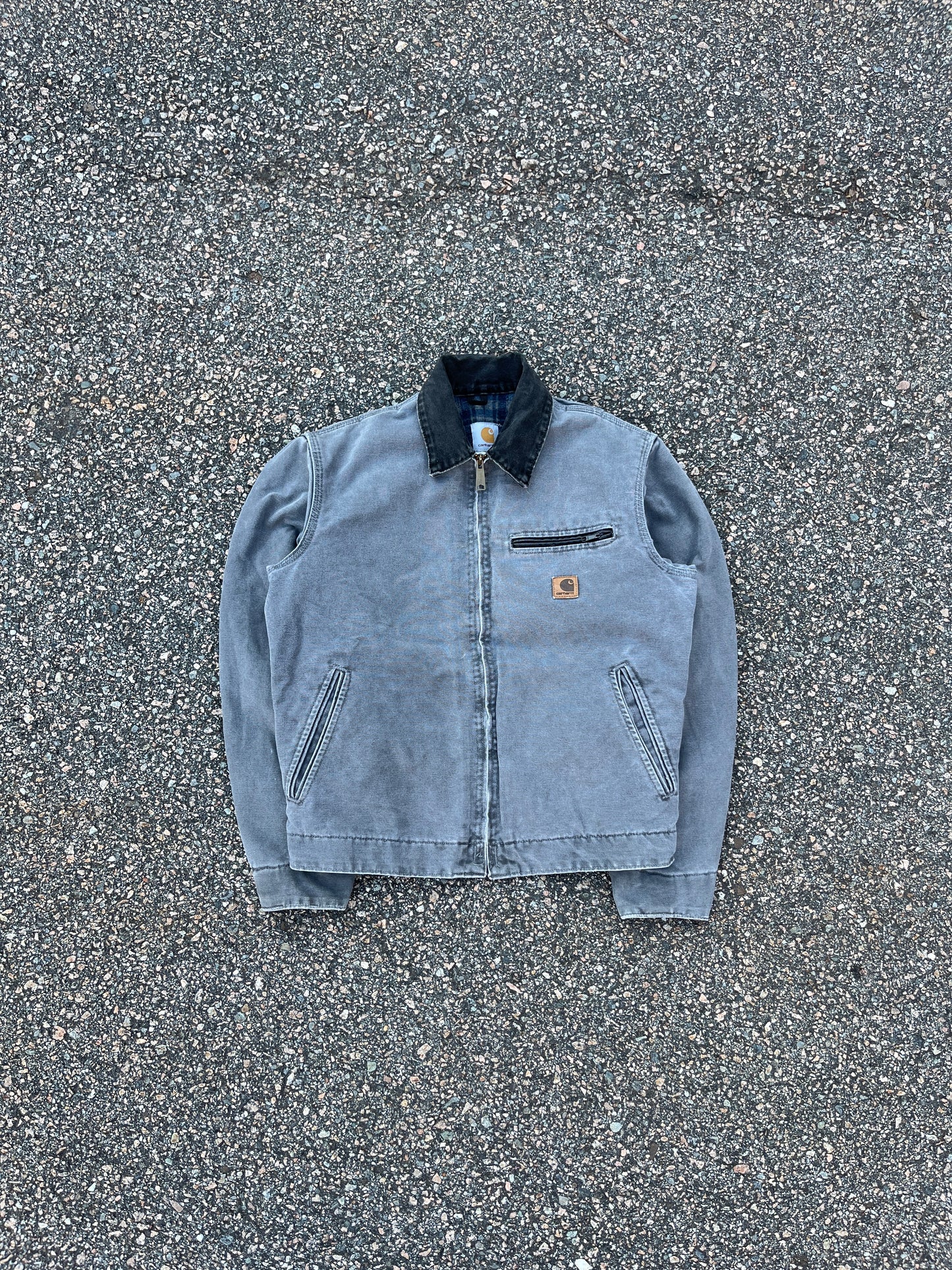 褪色金属灰色 Carhartt 底特律夹克 - 小码