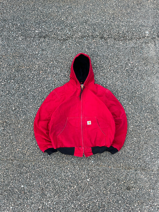 Faded Strawberry Red Carhartt Active Jacket - Boxy Medium