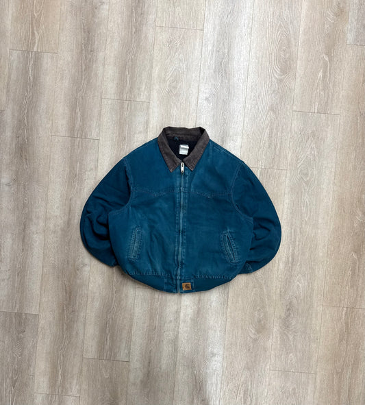 Faded Teal Carhartt Santa Fe Jacket - XL