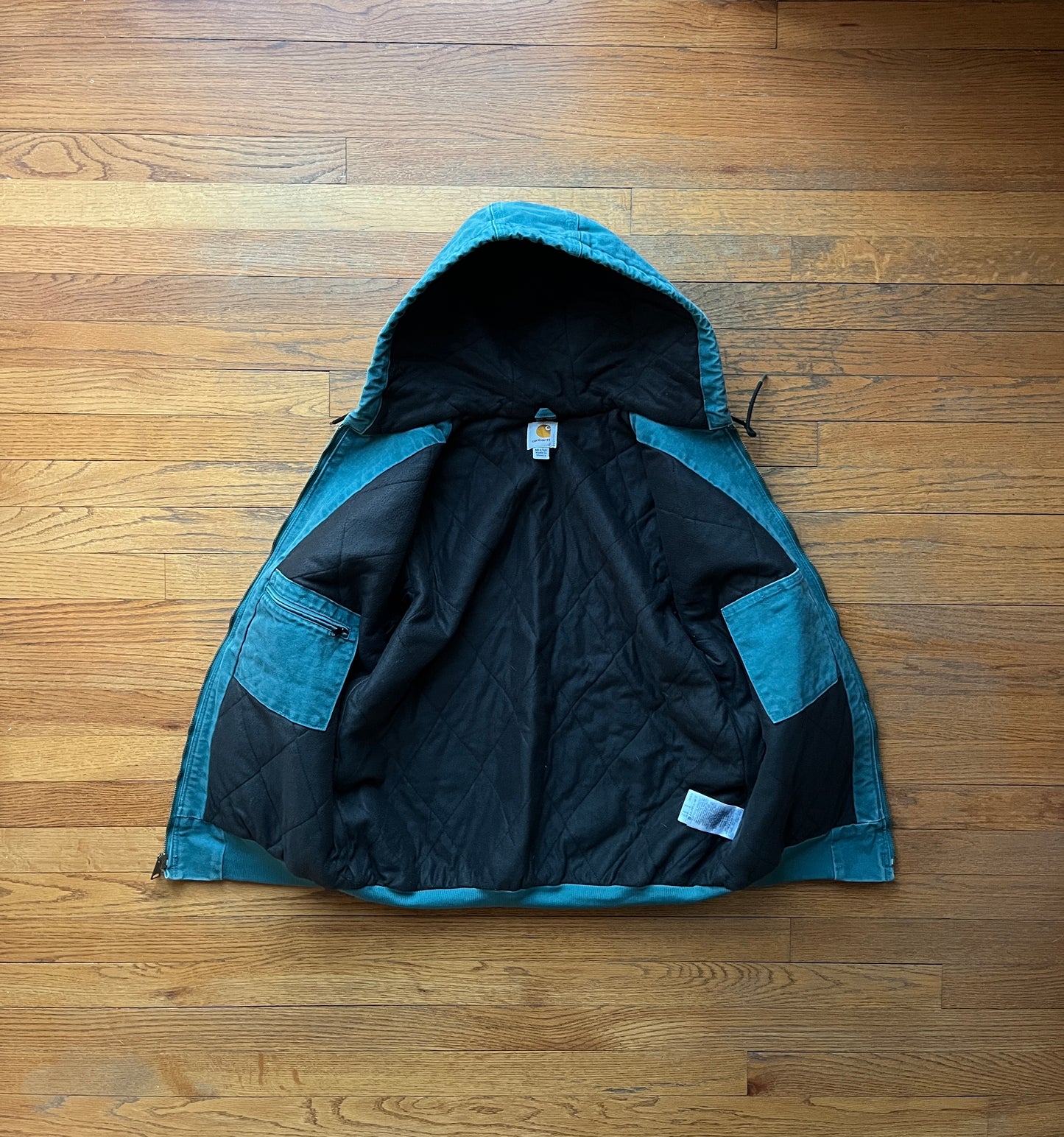 Faded Teal Blue Carhartt Active Jacket - Medium