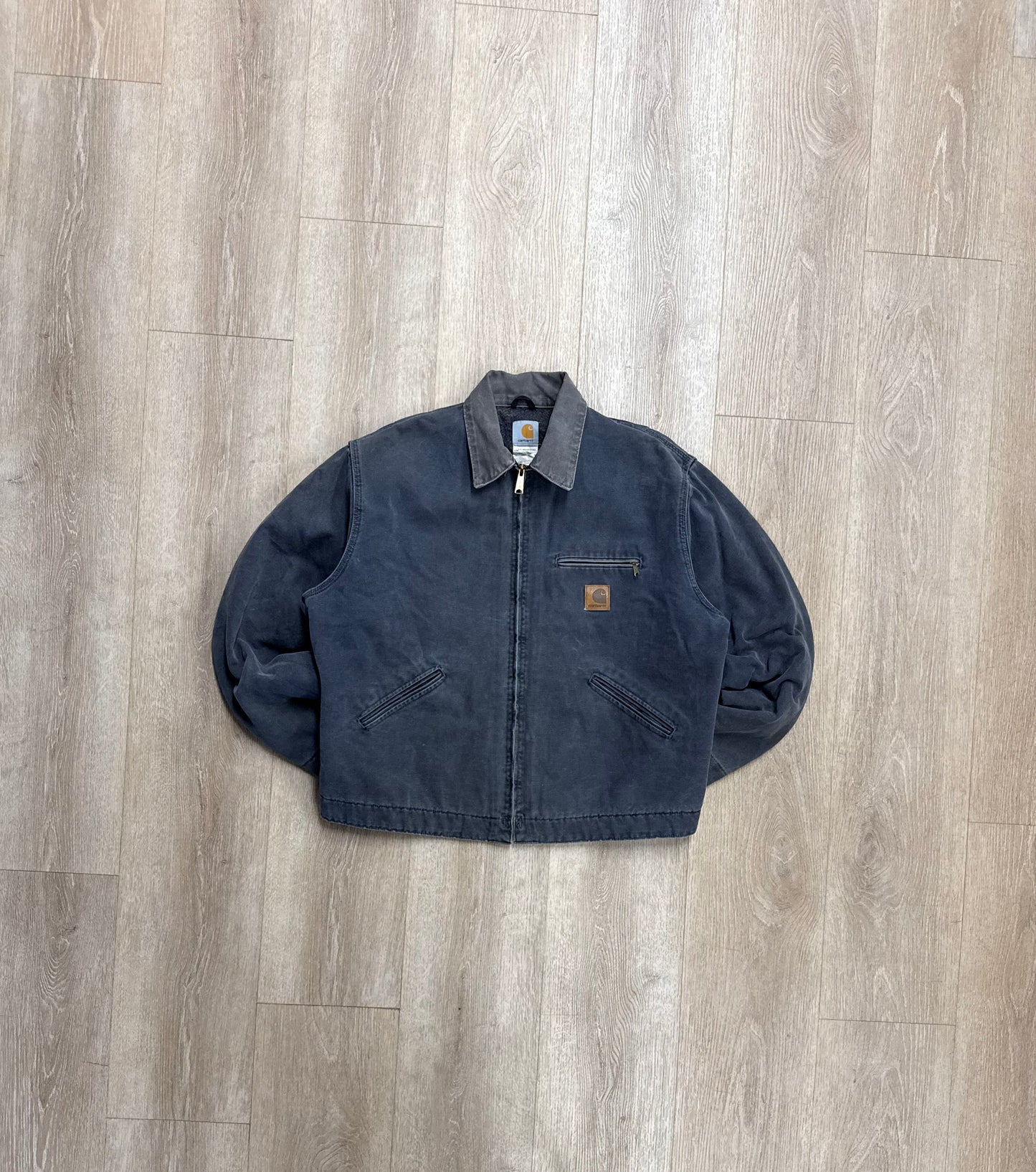 Faded Petrol Blue Carhartt Detroit Jacket - XL