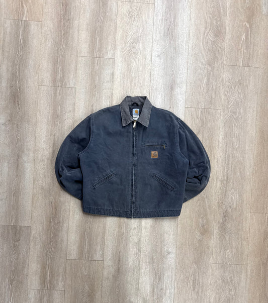 Faded Petrol Blue Carhartt Detroit Jacket - XL
