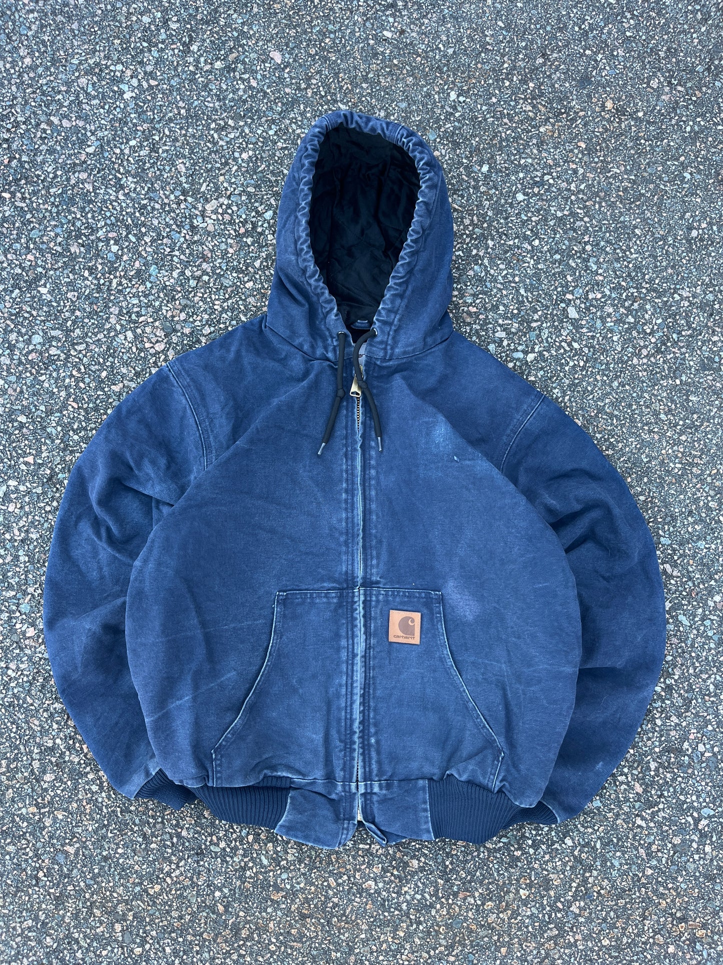 褪色午夜蓝色 Carhartt 运动夹克 - 中号