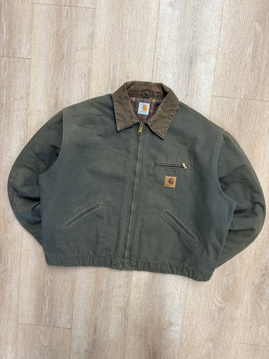 Faded Olive Green Carhartt Detroit Jacket - 2XL