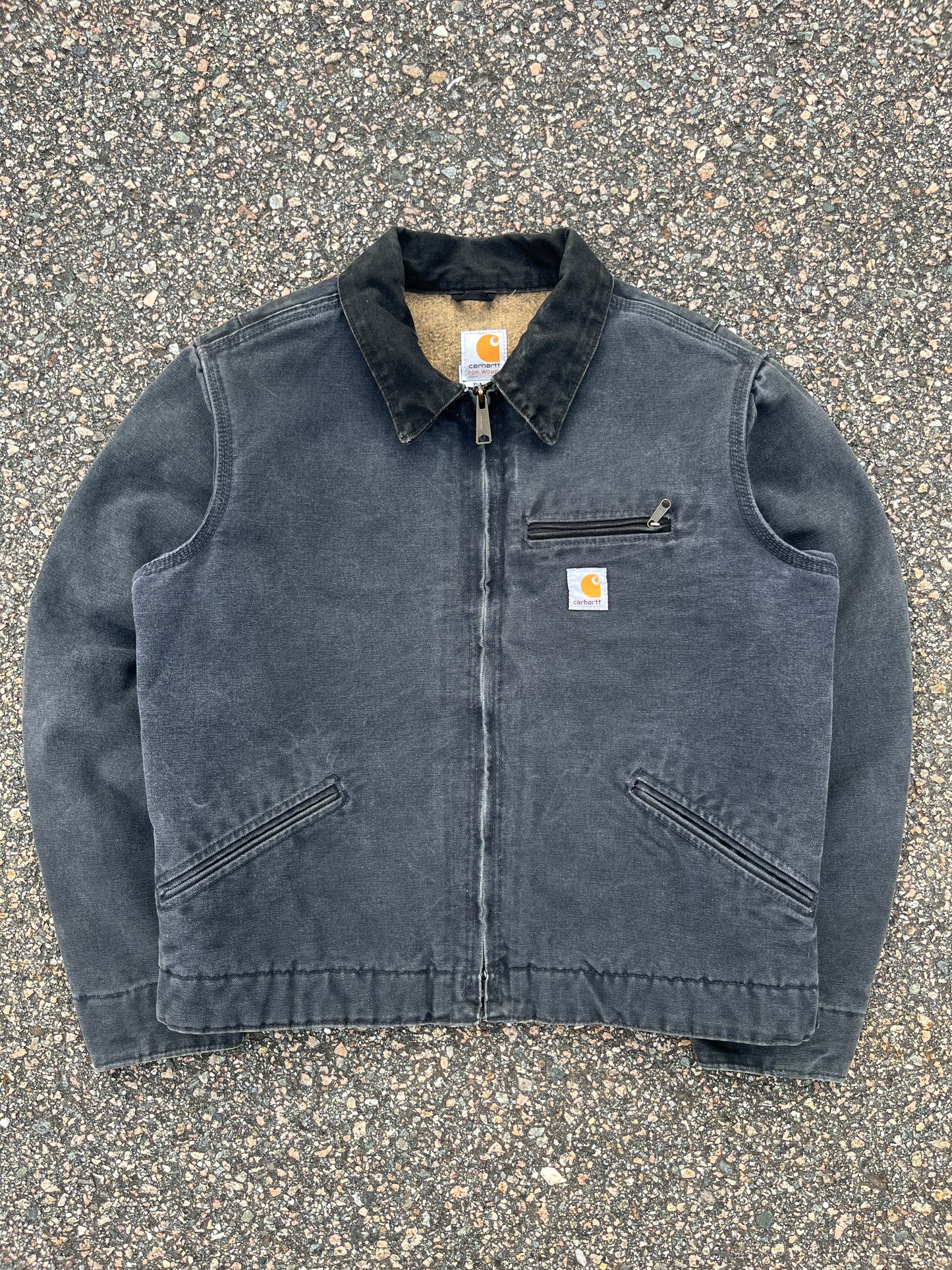 褪色汽油蓝色 Carhartt 底特律夹克 - 小码