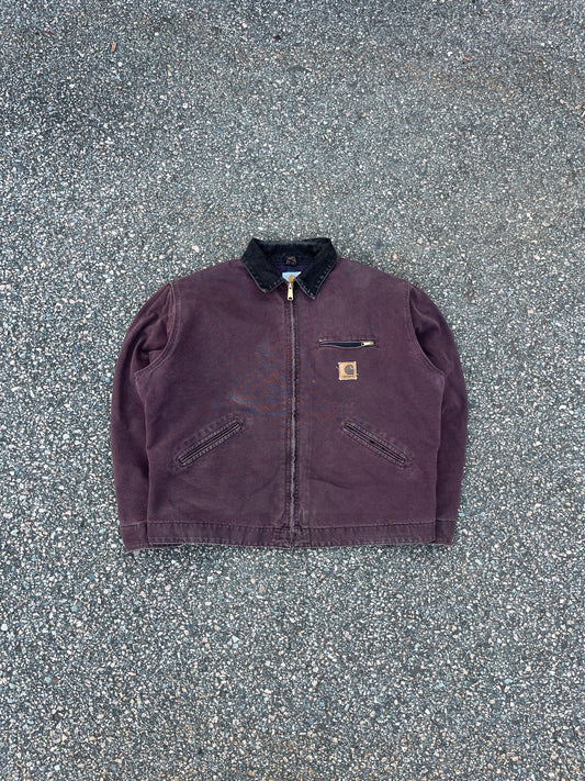 Faded Burgundy Carhartt Detroit Jacket - Boxy L-XL