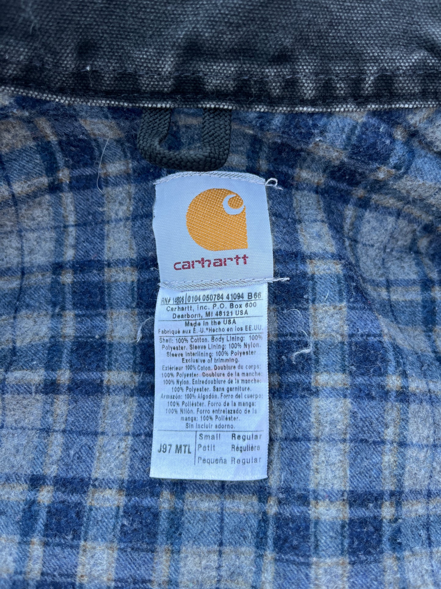 褪色金属灰色 Carhartt 底特律夹克 - 小码