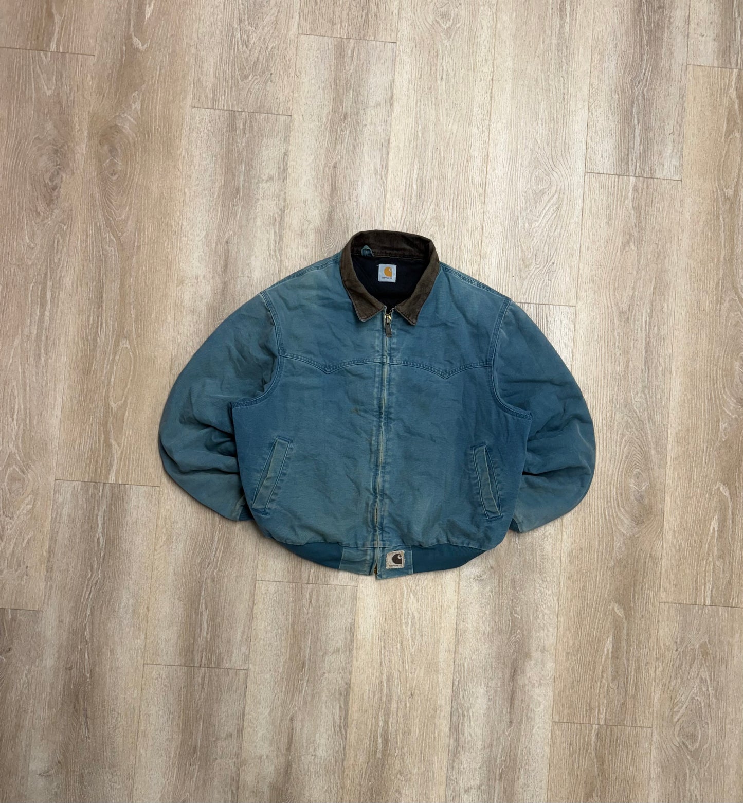 Faded Blue Carhartt Santa Fe Jacket - Large