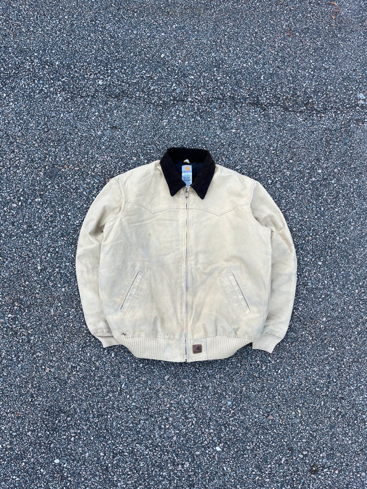 Faded Cream Carhartt Santa Fe Jacket - XL Tall