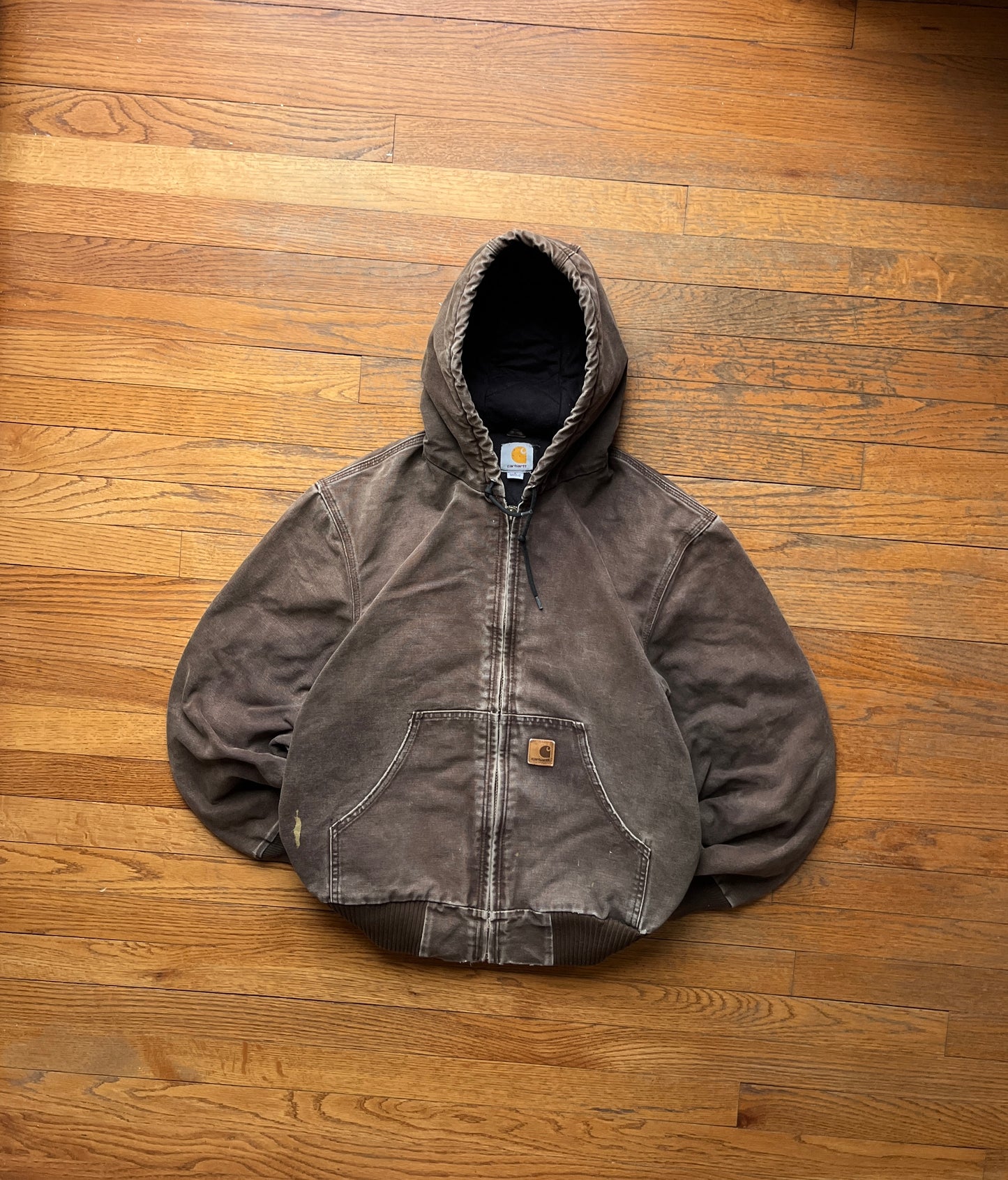 Faded Dark Brown Carhartt Active Jacket - Small