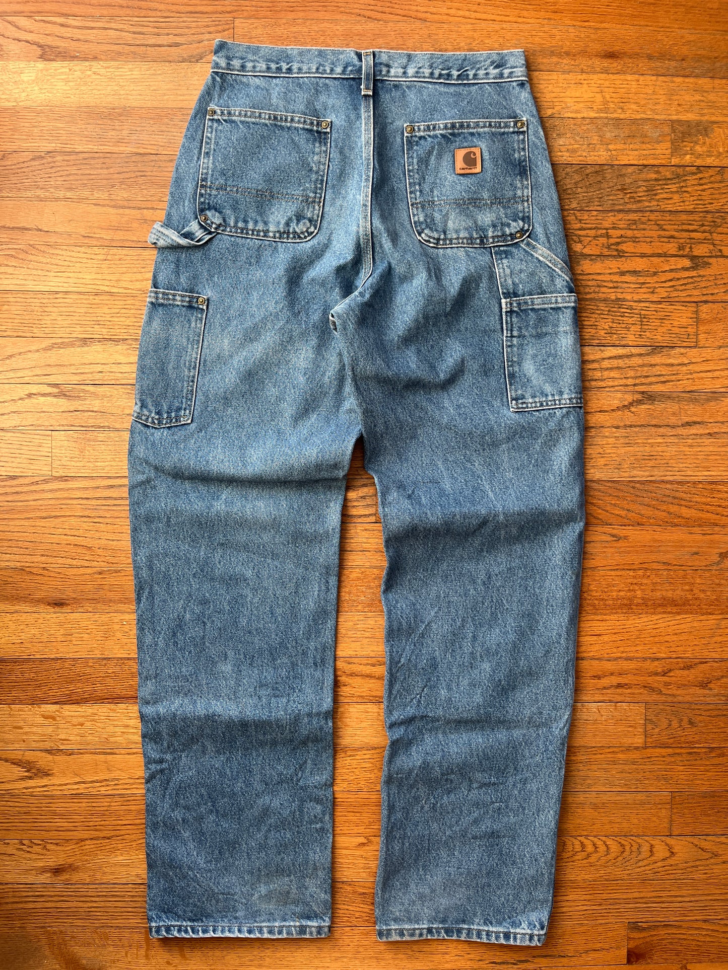 Faded Denim Carhartt Double Knee Pants - 30 x 33