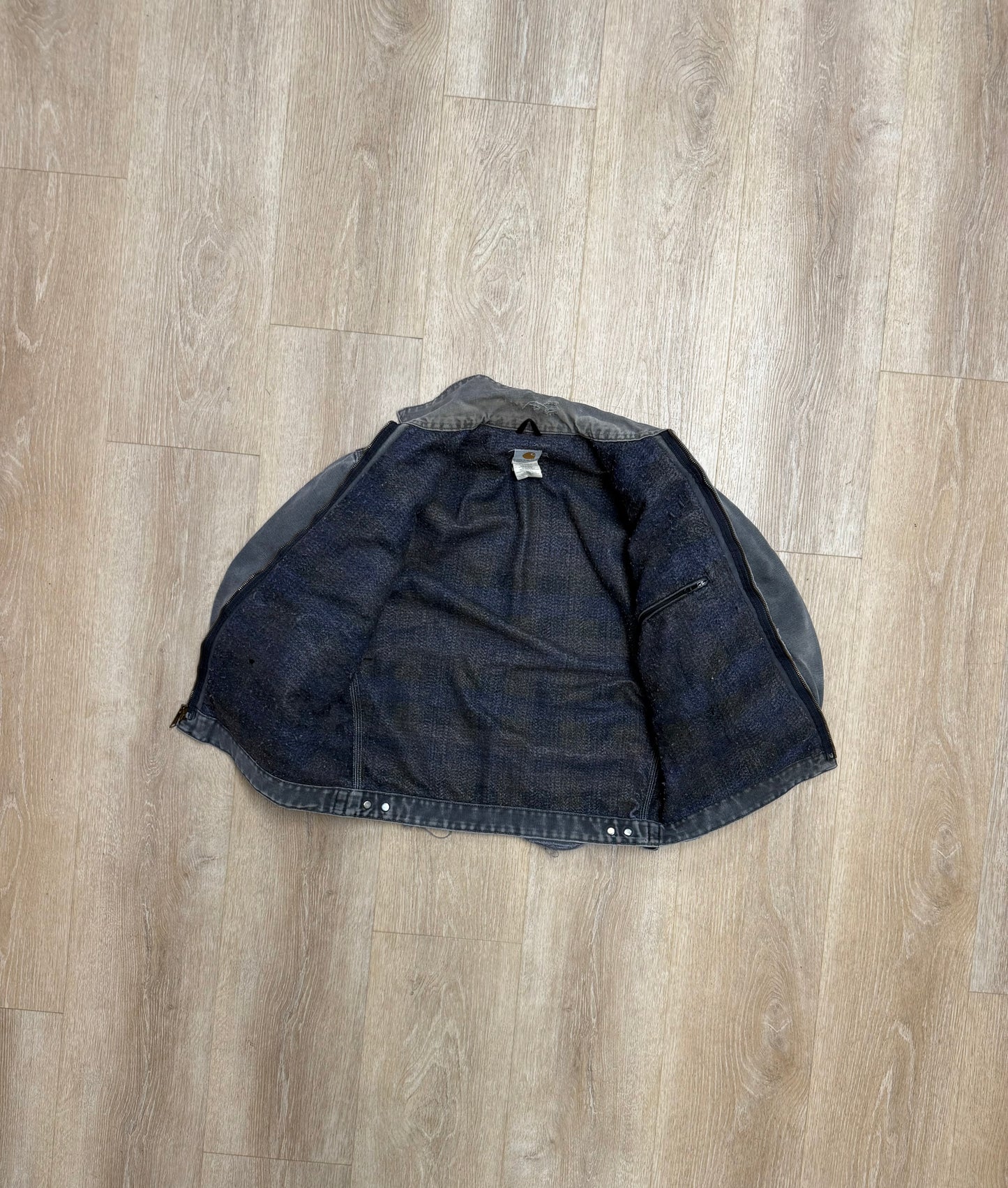 Faded Petrol Blue Carhartt Detroit Jacket - Medium