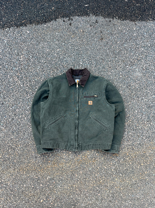 Faded Olive Green Carhartt Detroit Jacket - Medium