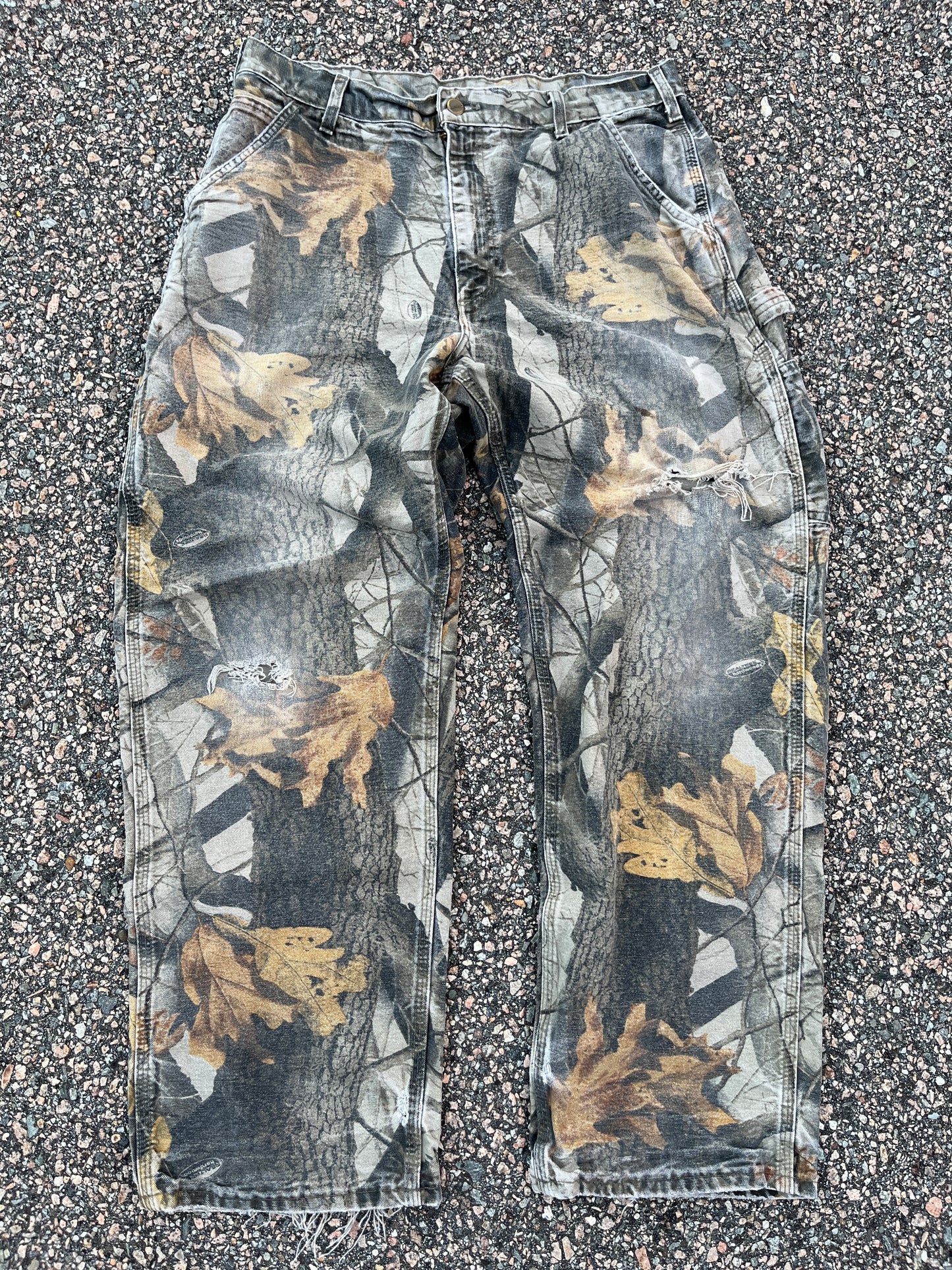 Faded n Distressed Realtree Carhartt 木匠裤 - 34 x 29