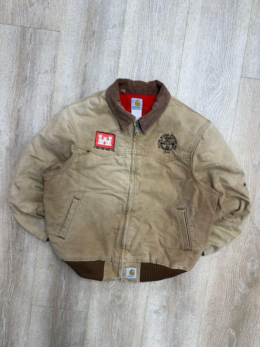 Faded Brown Carhartt Santa Fe Jacket - Large