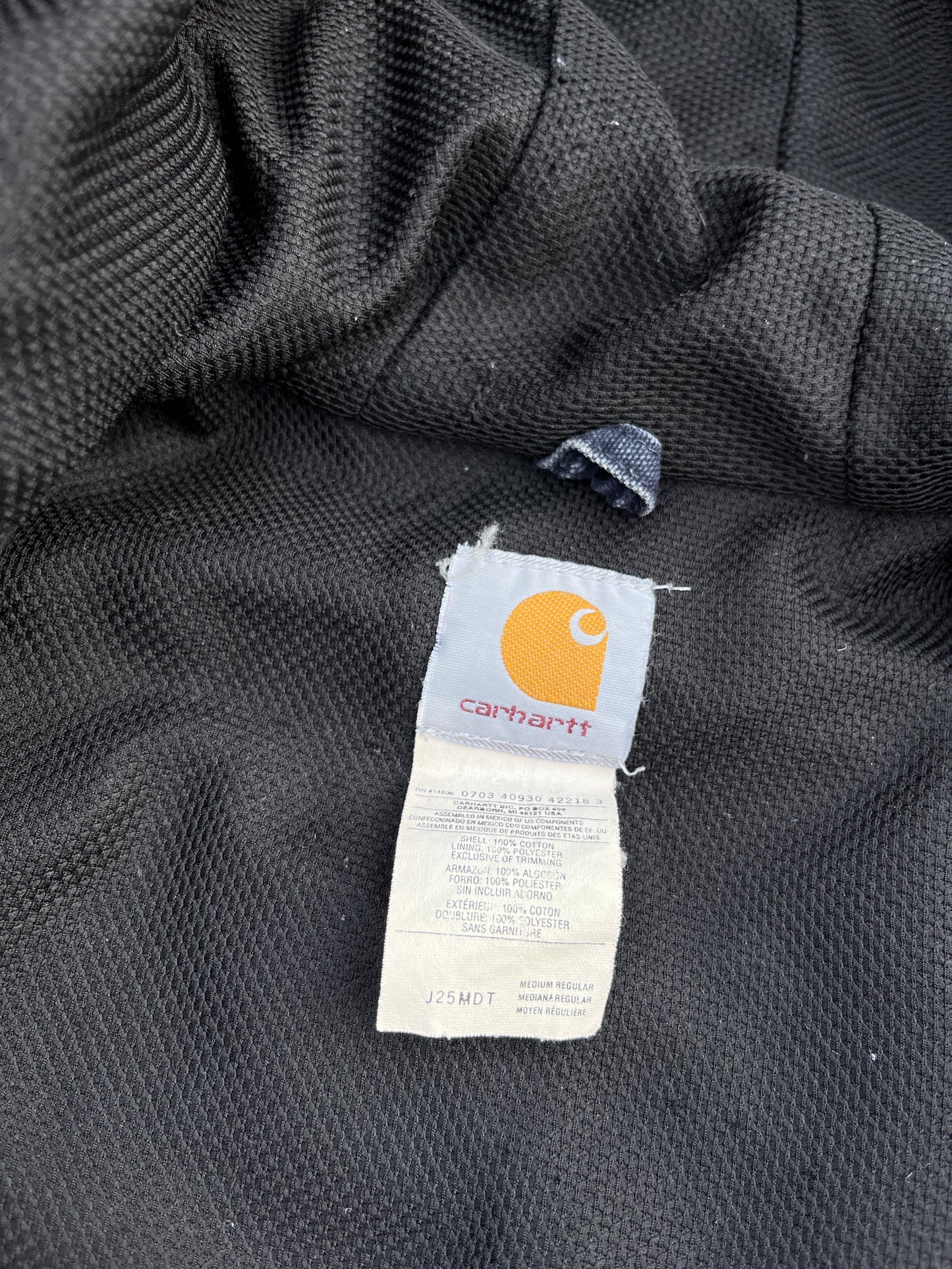 褪色午夜蓝色 Carhartt 运动夹克 - 中号