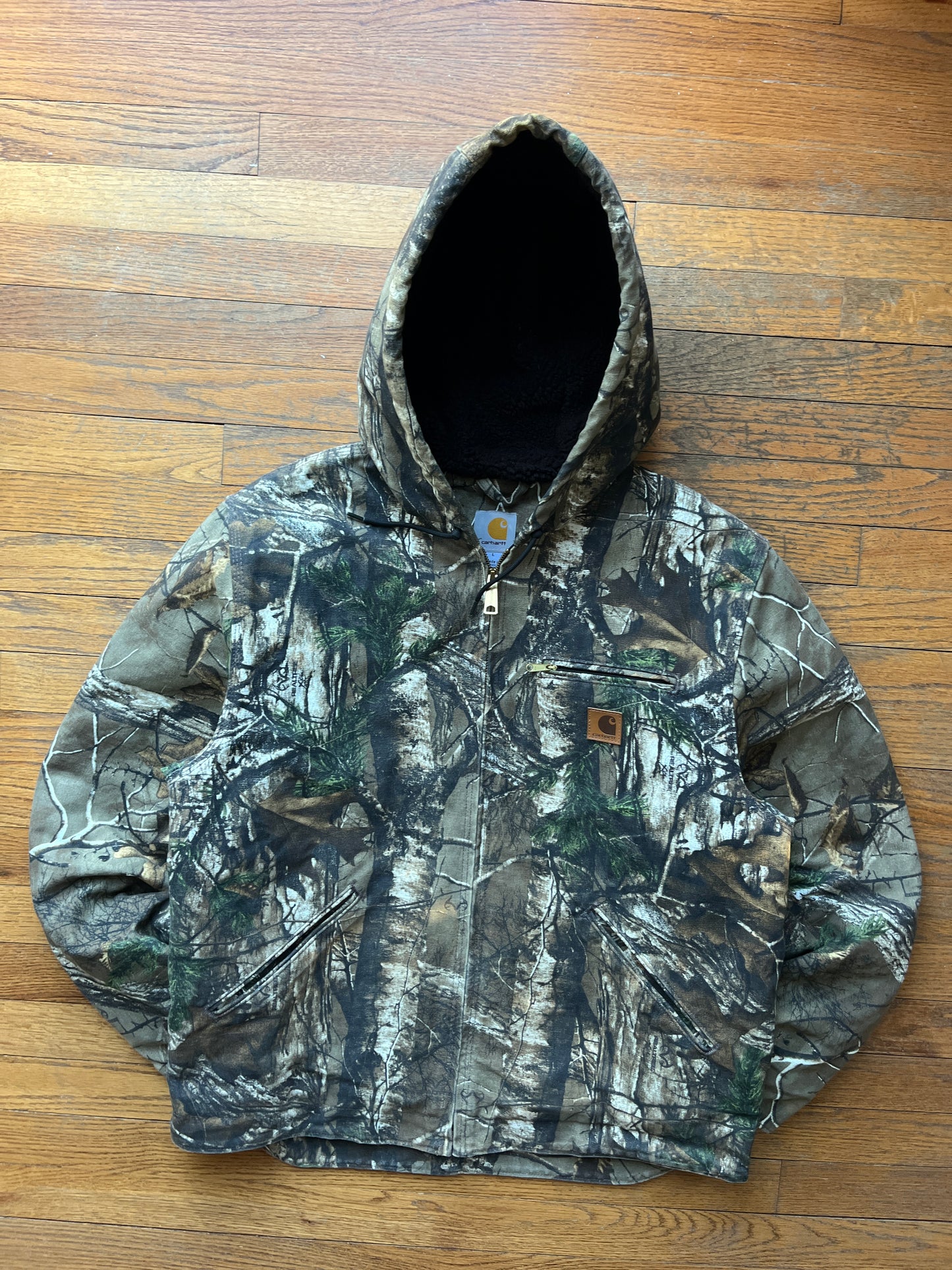 Faded Realtree Carhartt Sherpa Lined Jacket - Large