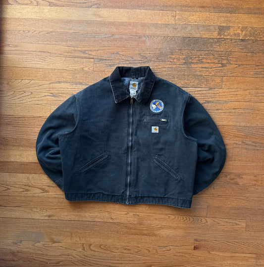 Faded Black Carhartt Detroit Jacket - XL