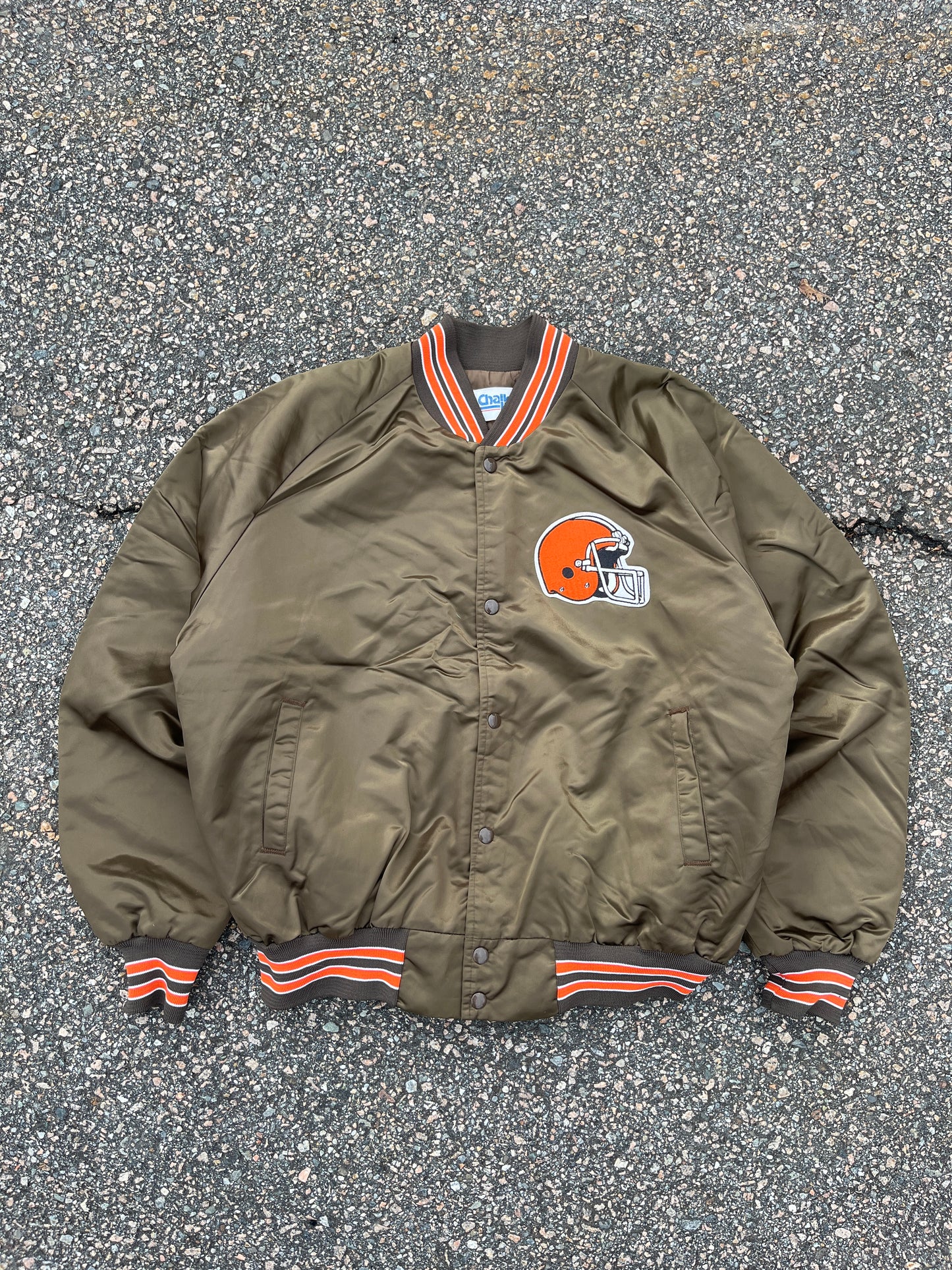 80’s Cleveland Browns Satin Jacket - Boxy Large