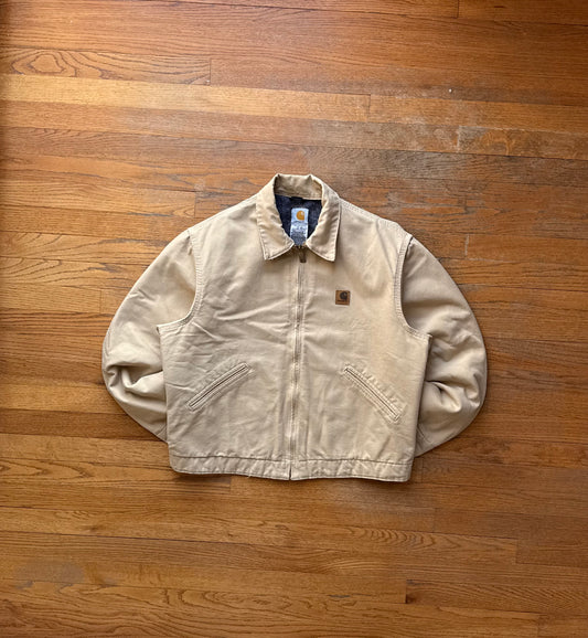 Faded Cream Carhartt Detroit Jacket - Boxy M-L