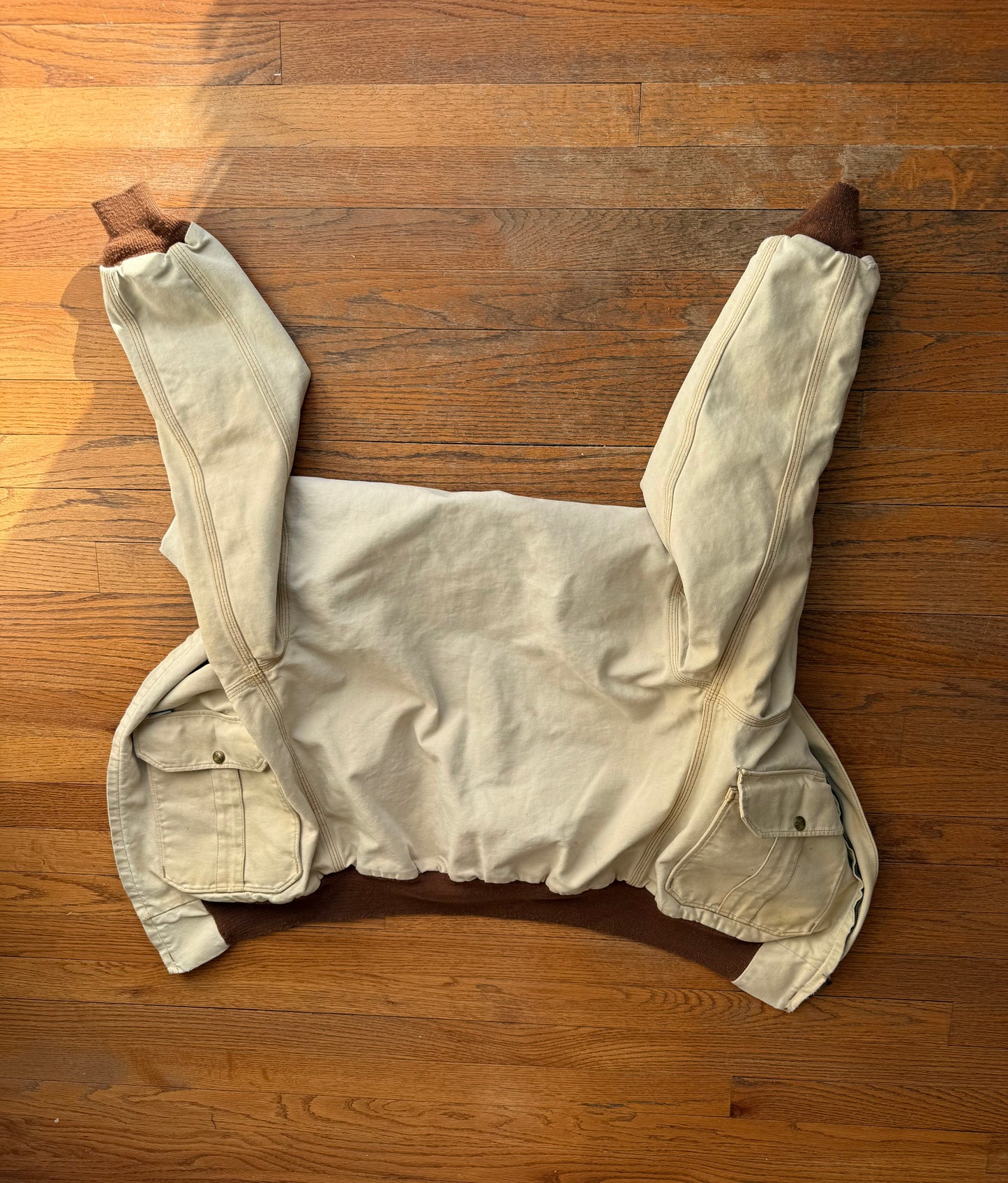 Faded Brown Carhartt A-2 Bomber Jacket - Small