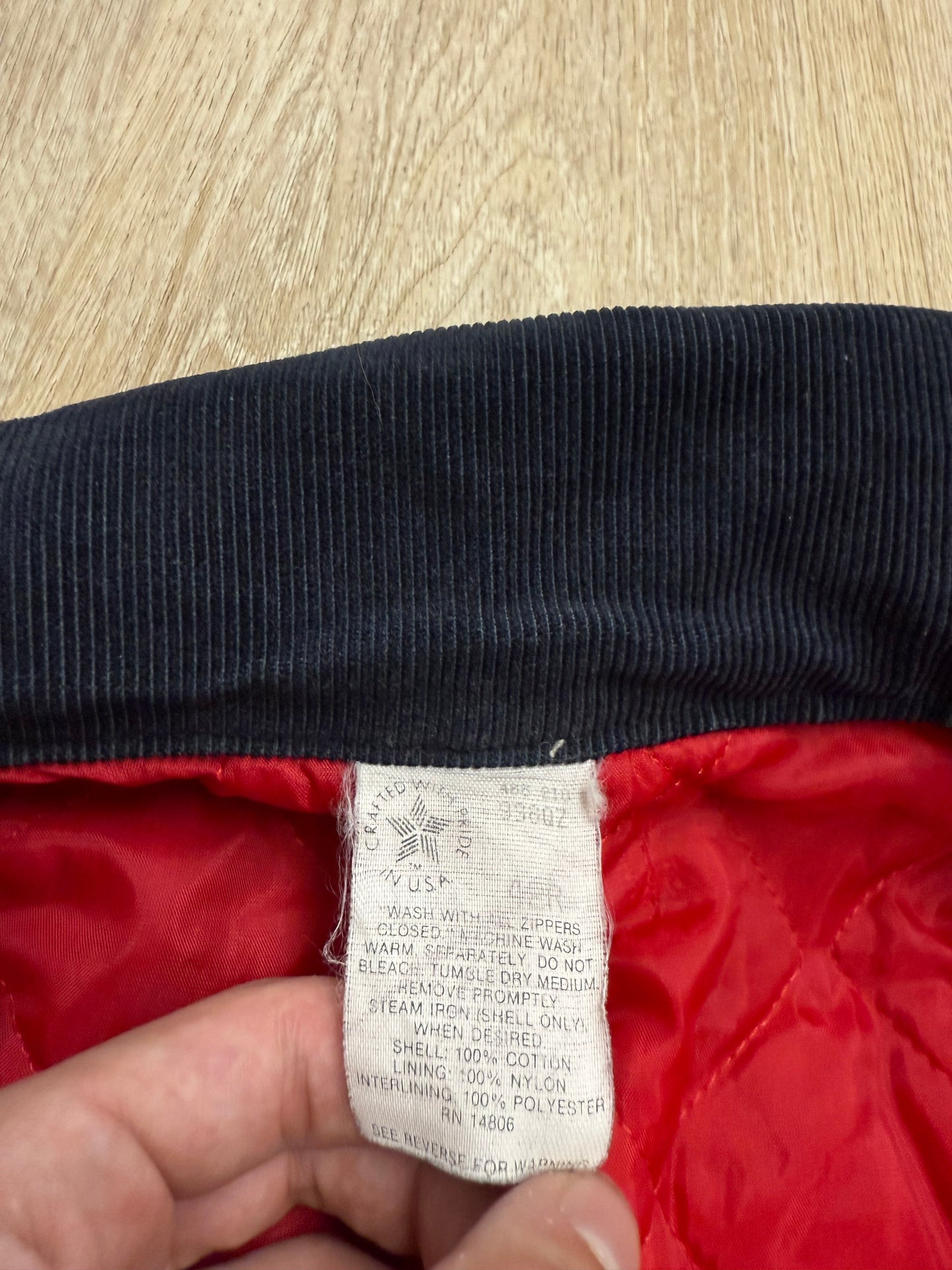 Cropped Faded Navy Carhartt Jacket - Medium