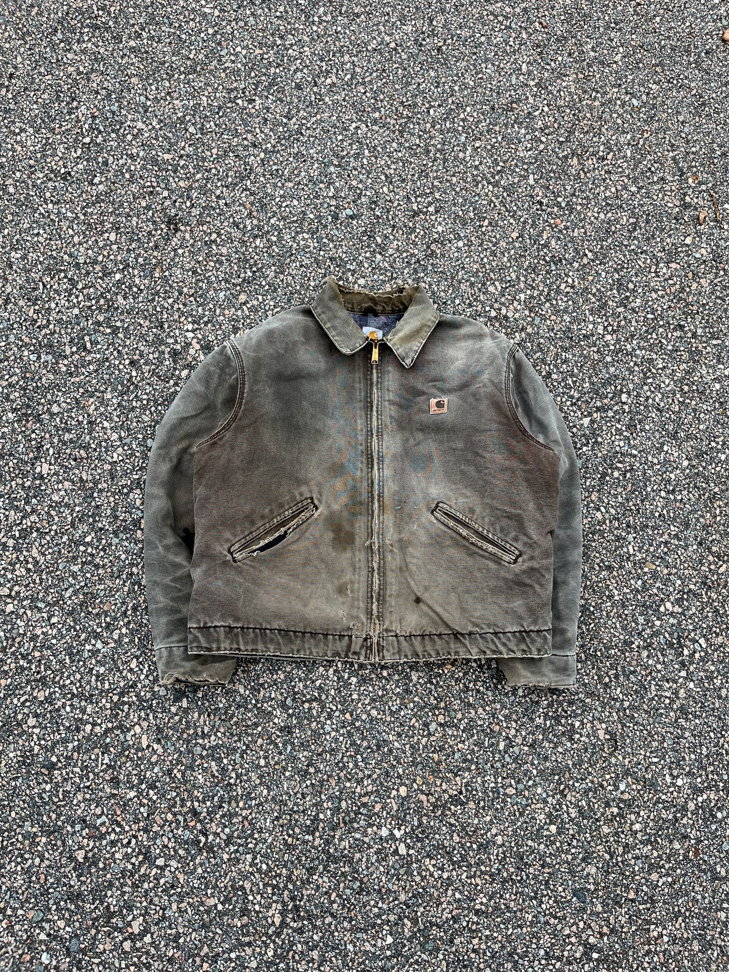 褪色棕色 Carhartt Detroit 夹克 - Boxy M - L