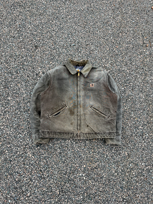 褪色棕色 Carhartt Detroit 夹克 - Boxy M - L