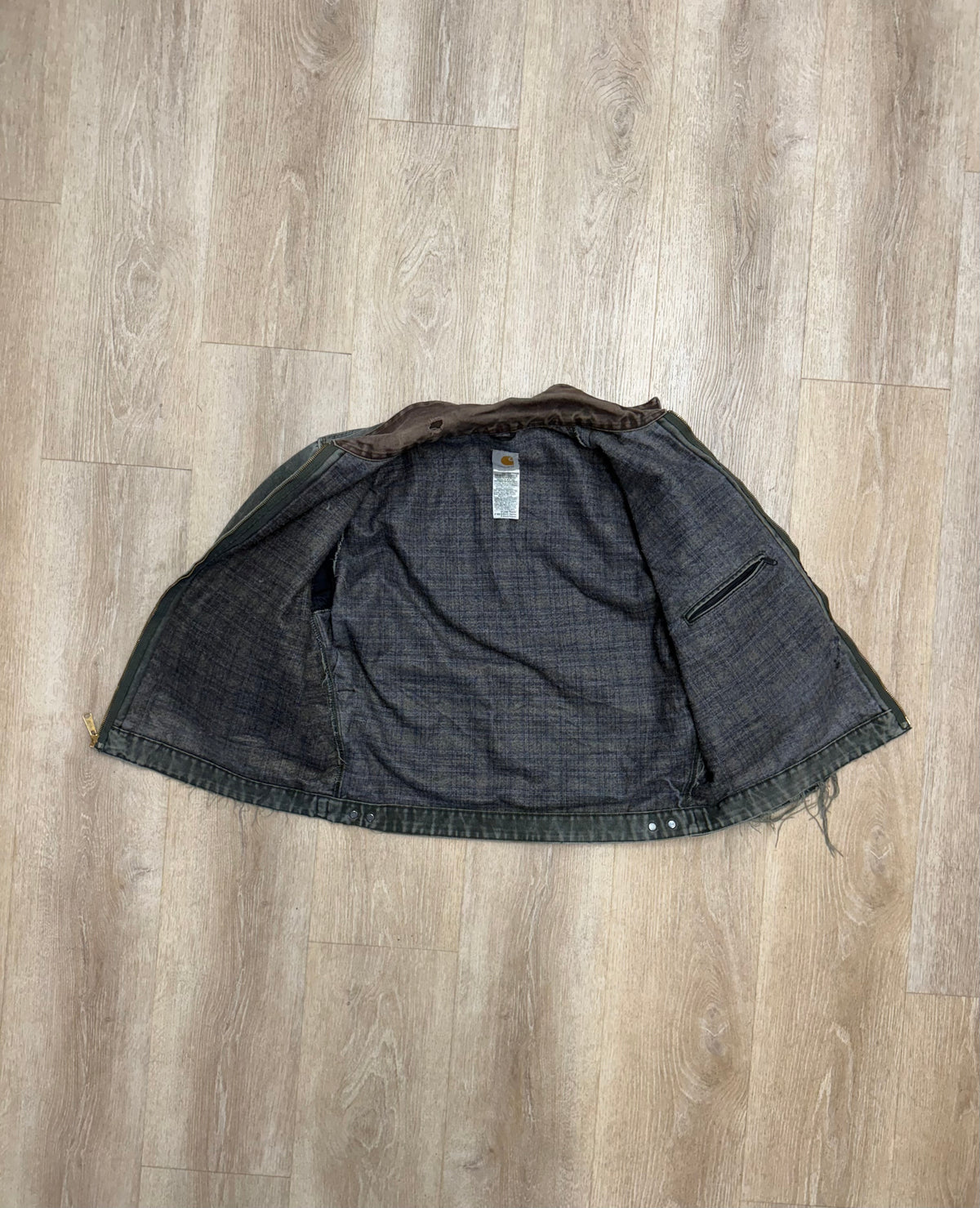 Faded Olive Green Carhartt Detroit Jacket - Boxy L-XL