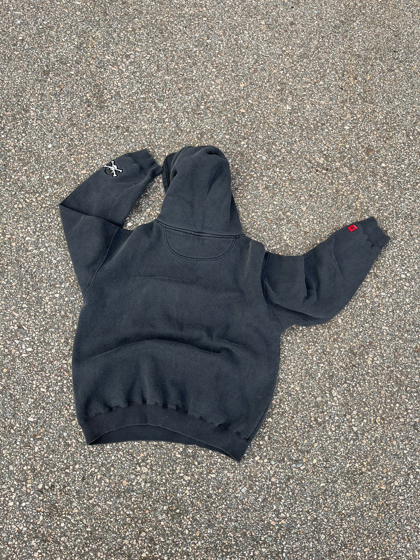 Faded Black JNCO Los Angeles Skull Hoodie - XL