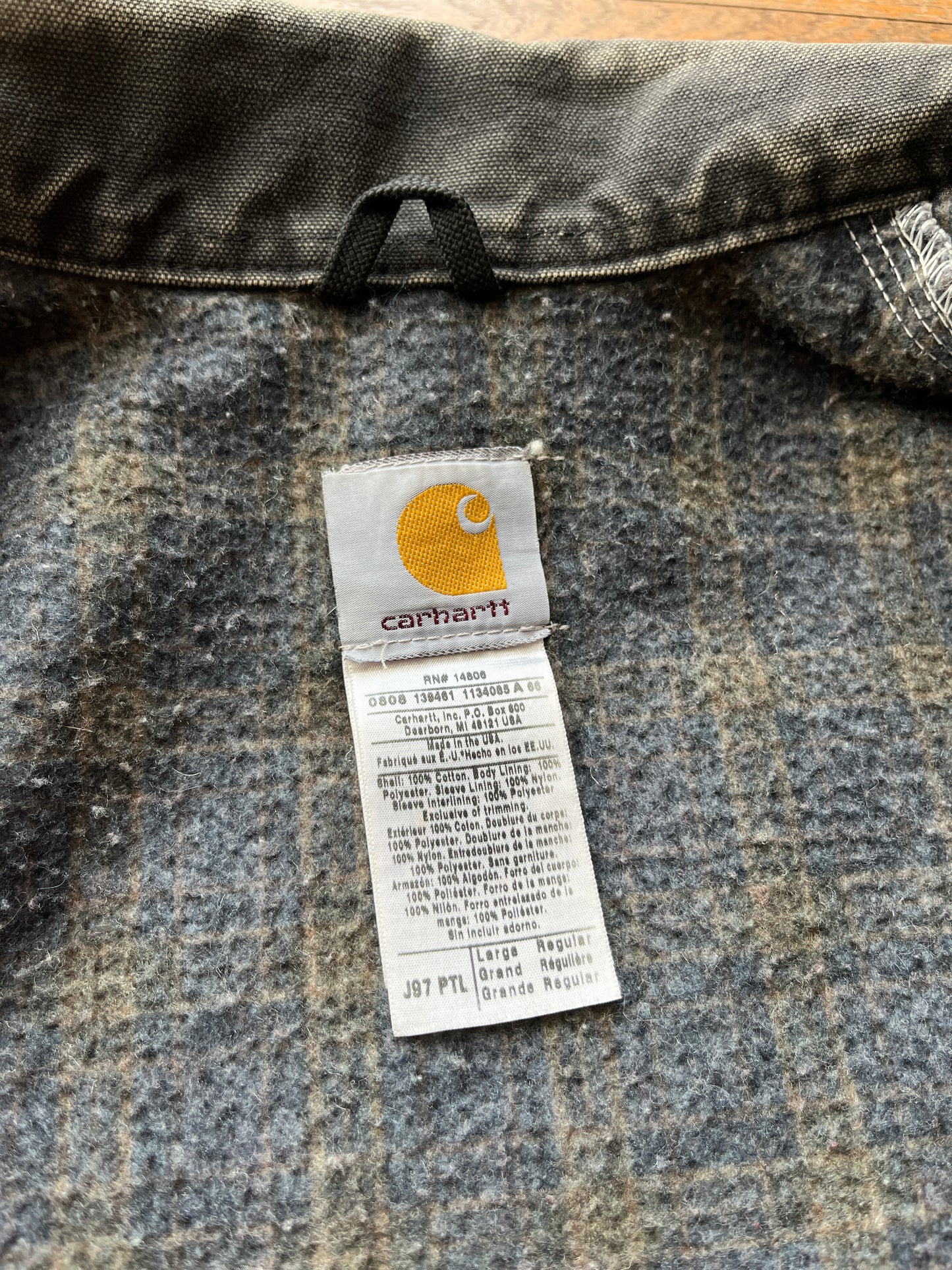 Faded Petrol Blue Carhartt Detroit Jacket - Boxy Medium