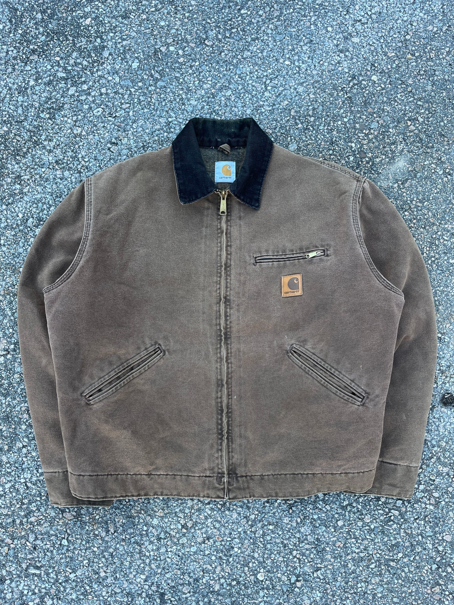Faded Chestnut Brown Carhartt Detroit Jacket - Boxy Medium