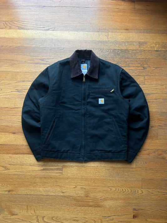 褪色黑色 Carhartt 底特律夹克 - 中号