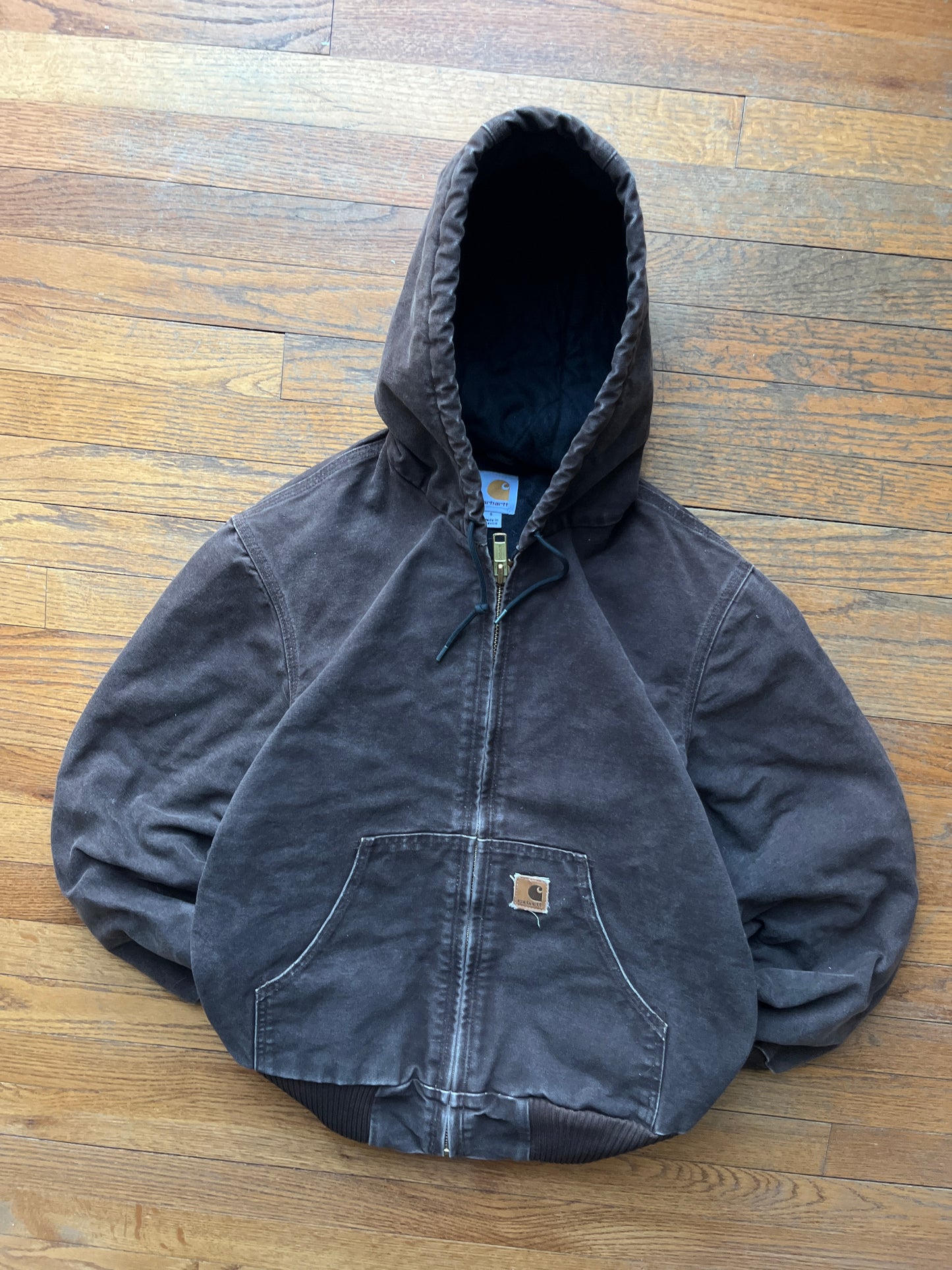 Faded Dark Brown Carhartt Active Jacket - Small