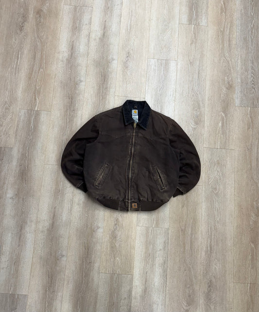 Faded Brown Carhartt Santa Fe Jacket - XL