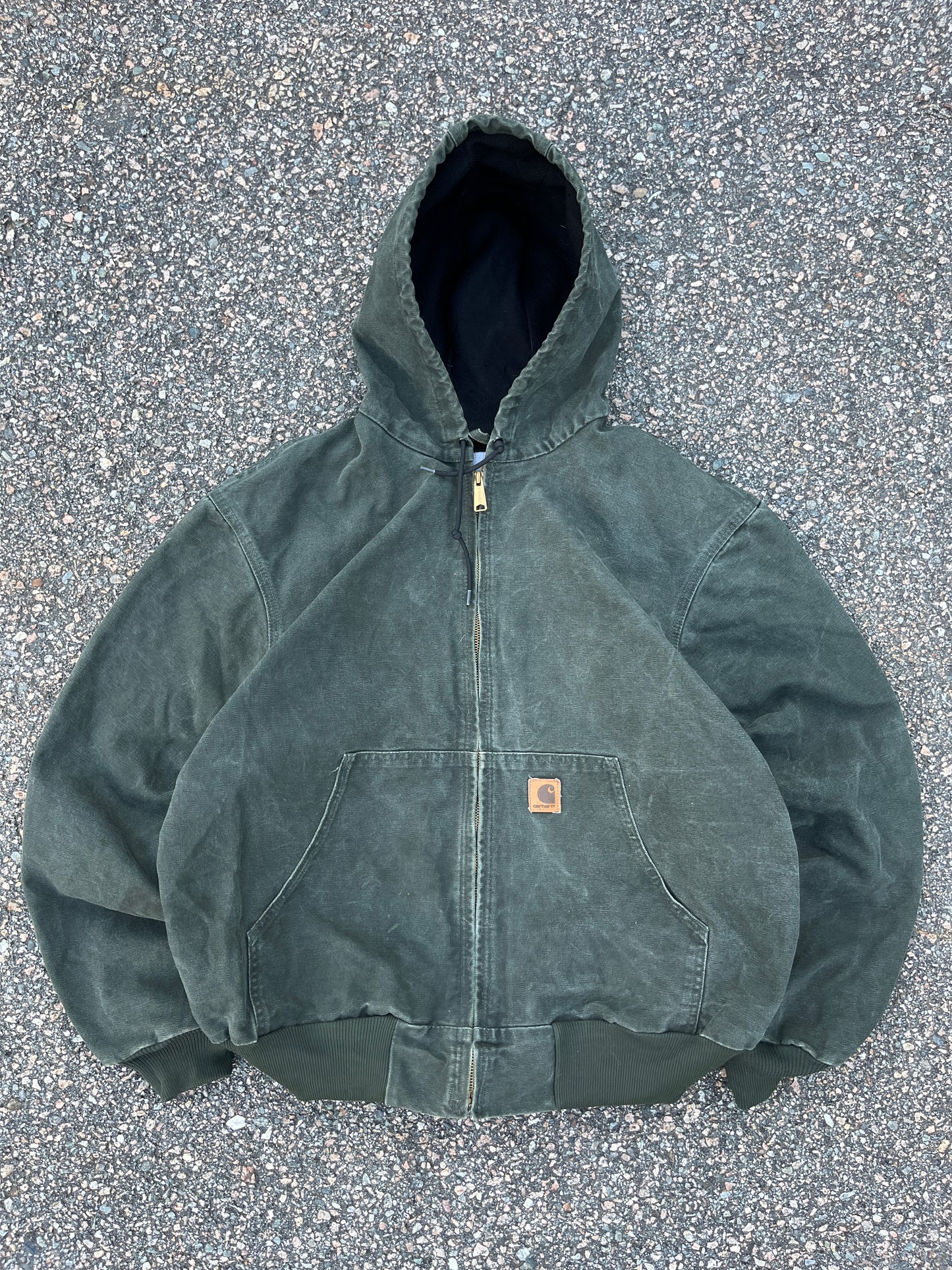 Faded Olive Green Carhartt Active Jacket - Boxy L-XL