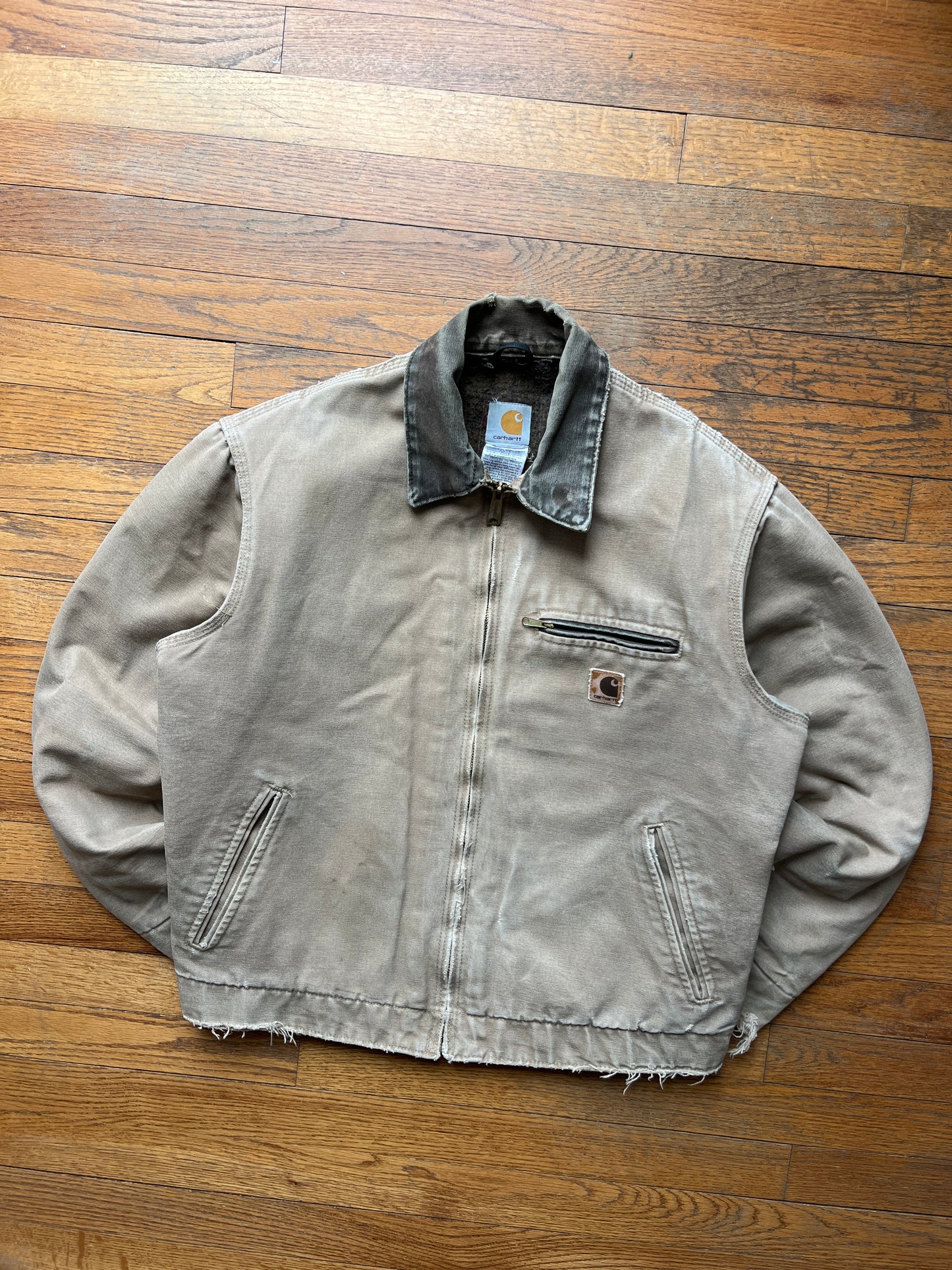 Faded Saddle Brown Carhartt Detroit Jacket - Medium