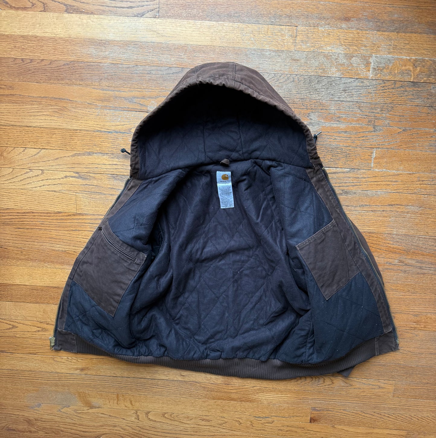 Faded Dark Brown Carhartt Active Jacket - Medium