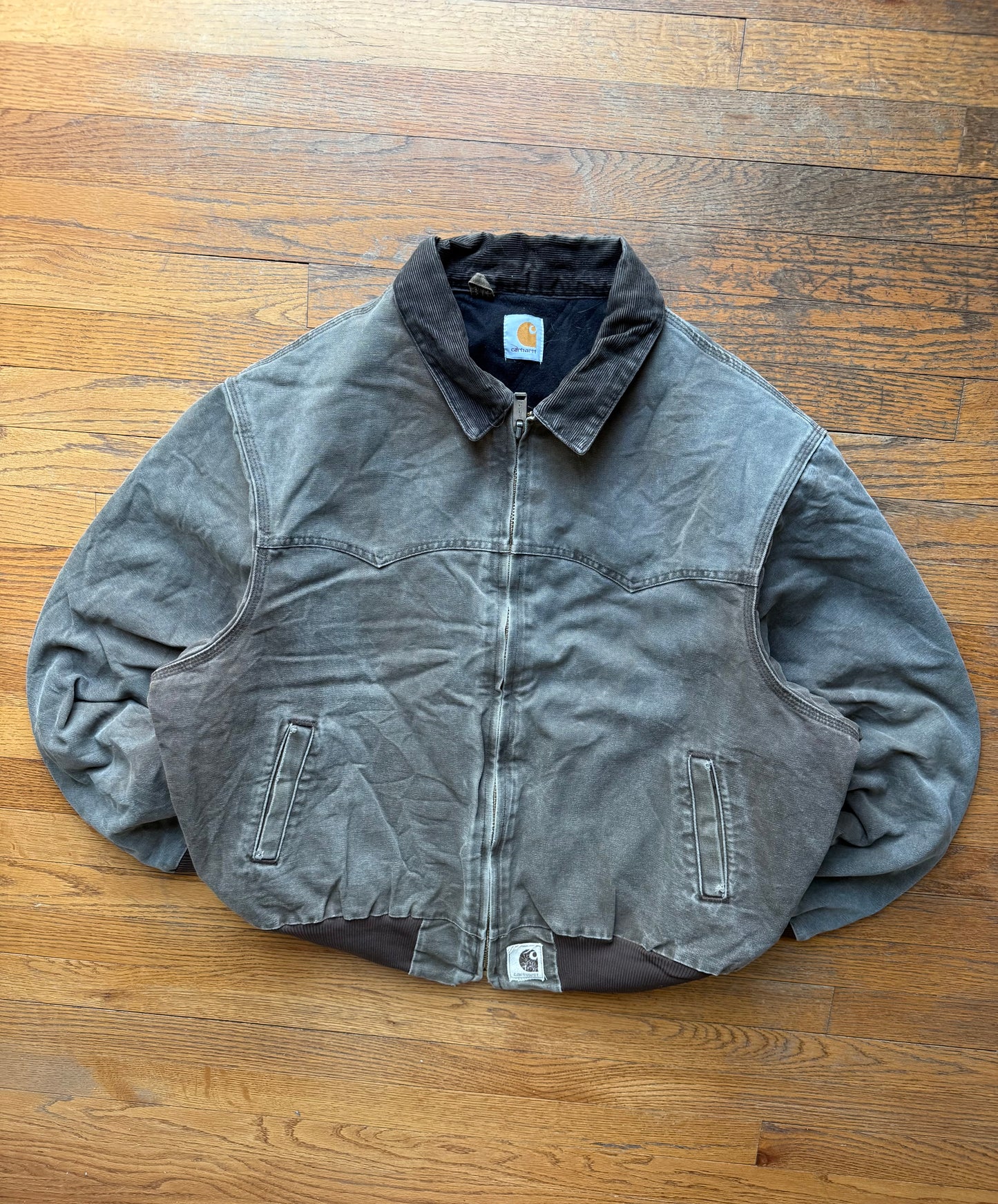 Faded Chestnut Brown Carhartt Santa Fe Jacket - Boxy XL
