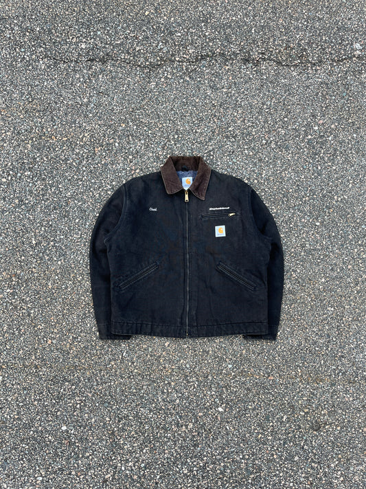 Faded Black Carhartt Detroit Jacket - Boxy Medium