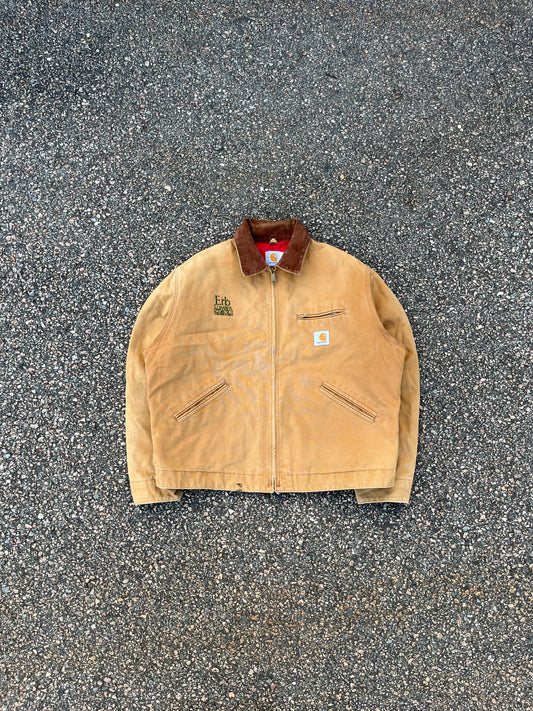 褪色棕色 Carhartt 底特律夹克 - 宽松 L-XL