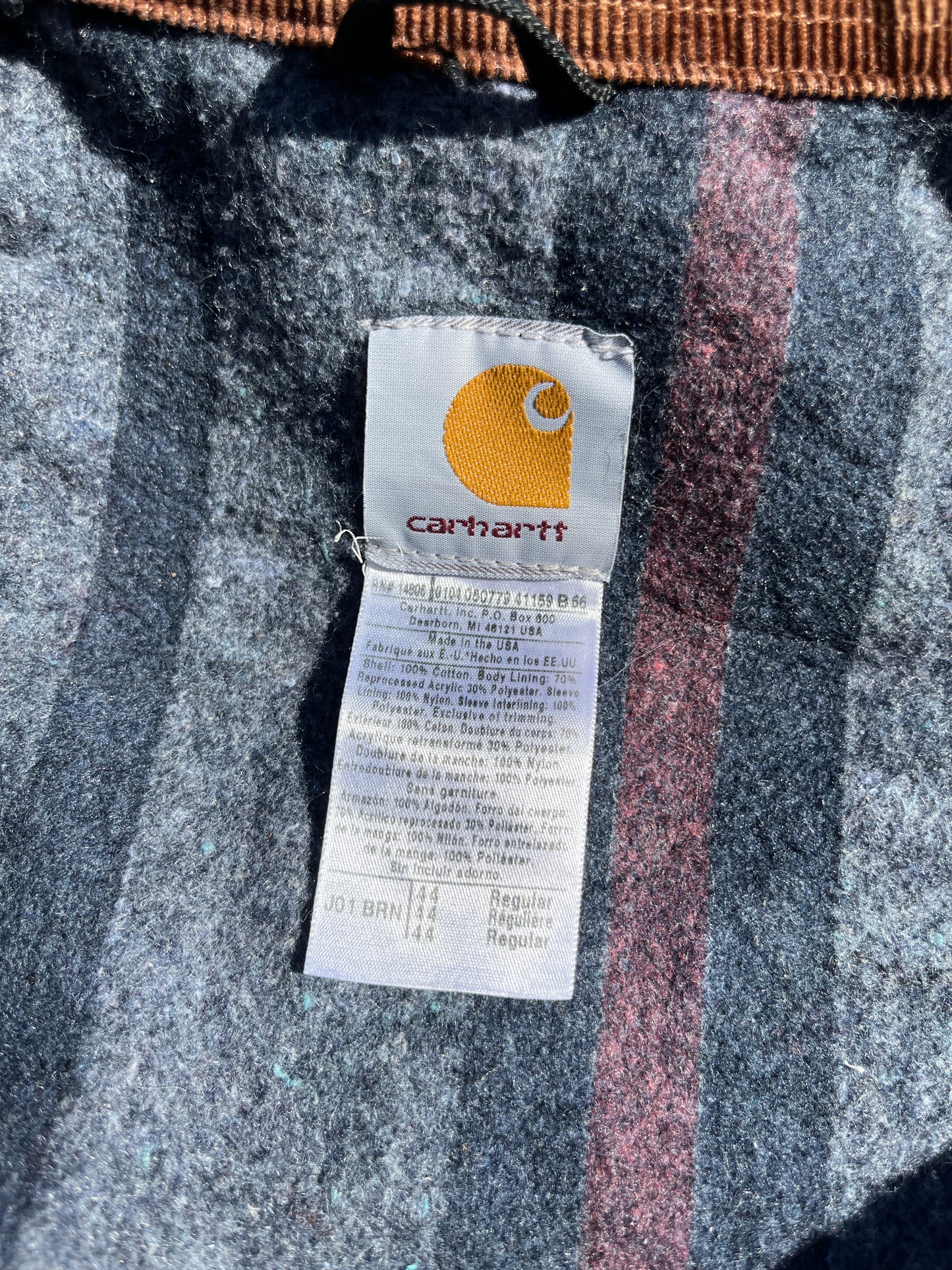 褪色棕色 Carhartt 底特律夹克 - 中号