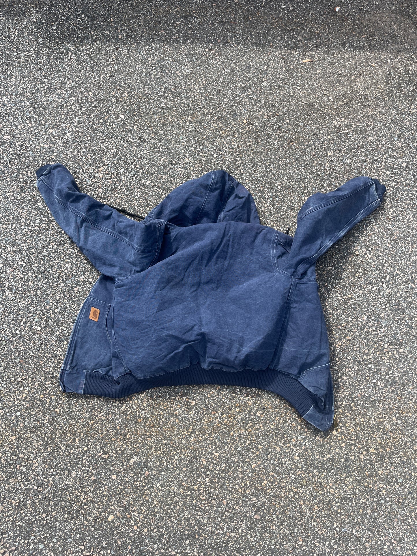 褪色午夜蓝色 Carhartt 运动夹克 - 中号