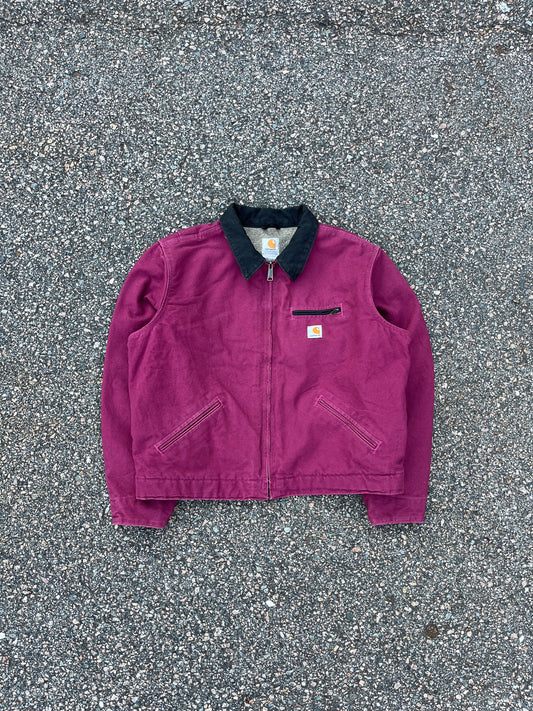 褪色覆盆子色 Carhartt 底特律夹克 - 中号