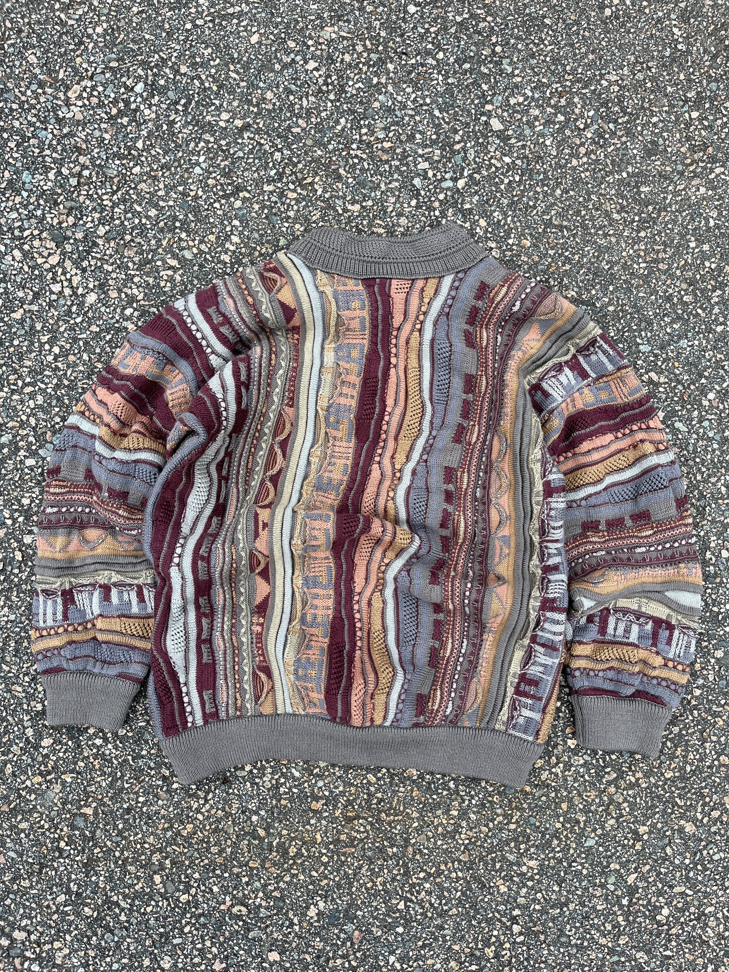 Vintage Coogi 3D 针织纯羊毛毛衣 - 中号