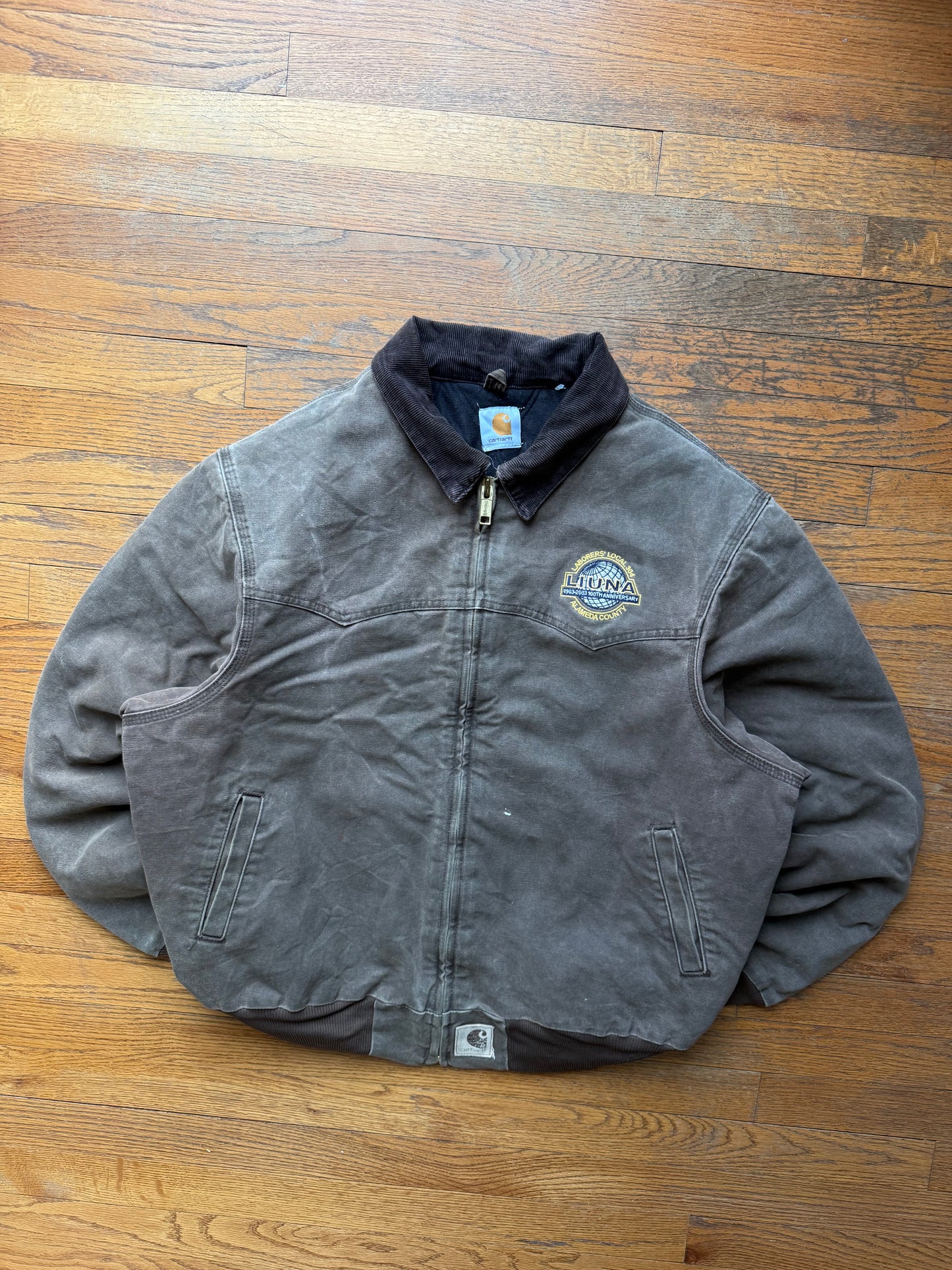 Faded Chestnut Brown Carhartt Santa Fe Jacket - Large