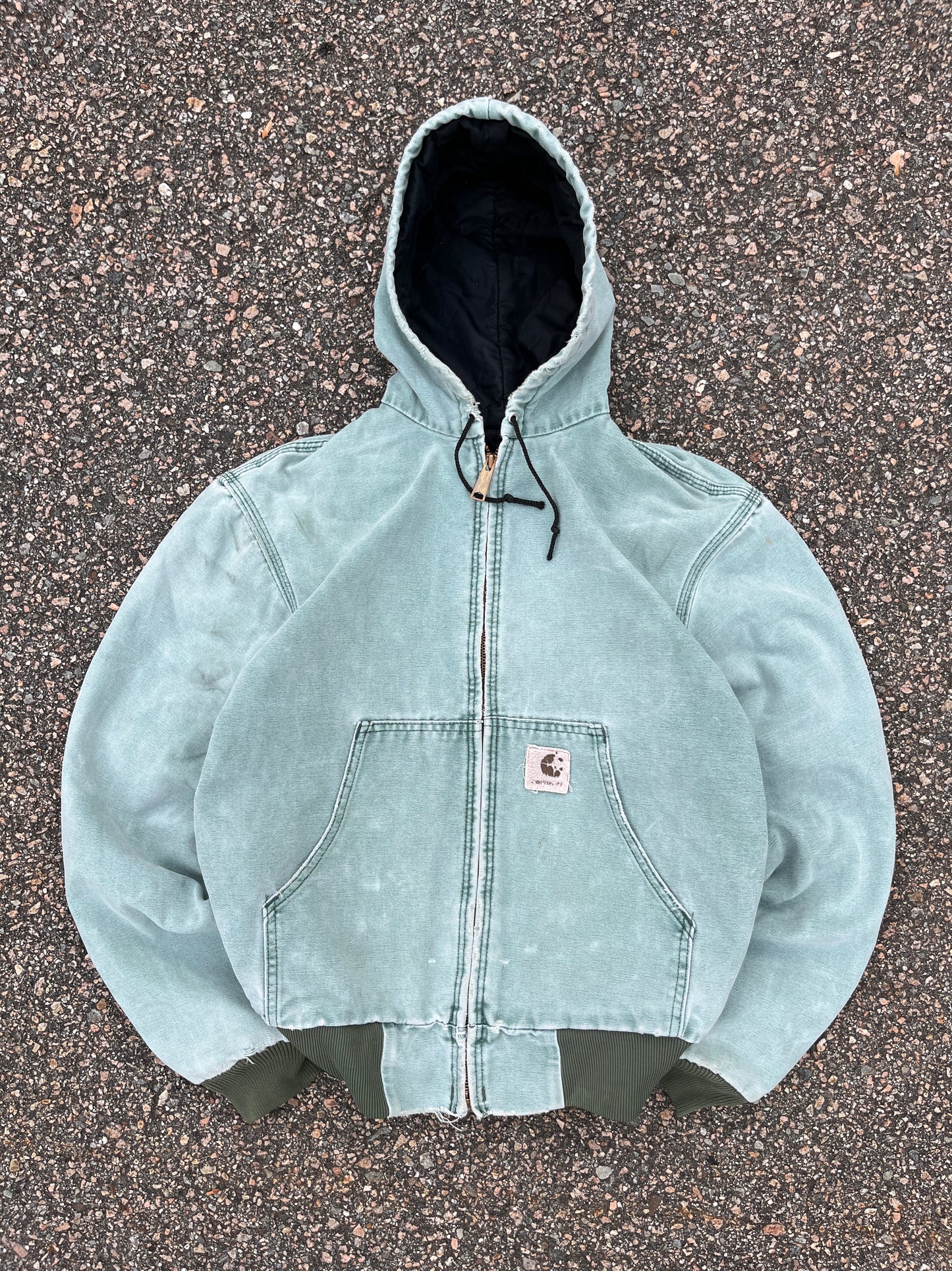 Faded Mint Green Carhartt Active Jacket - Small